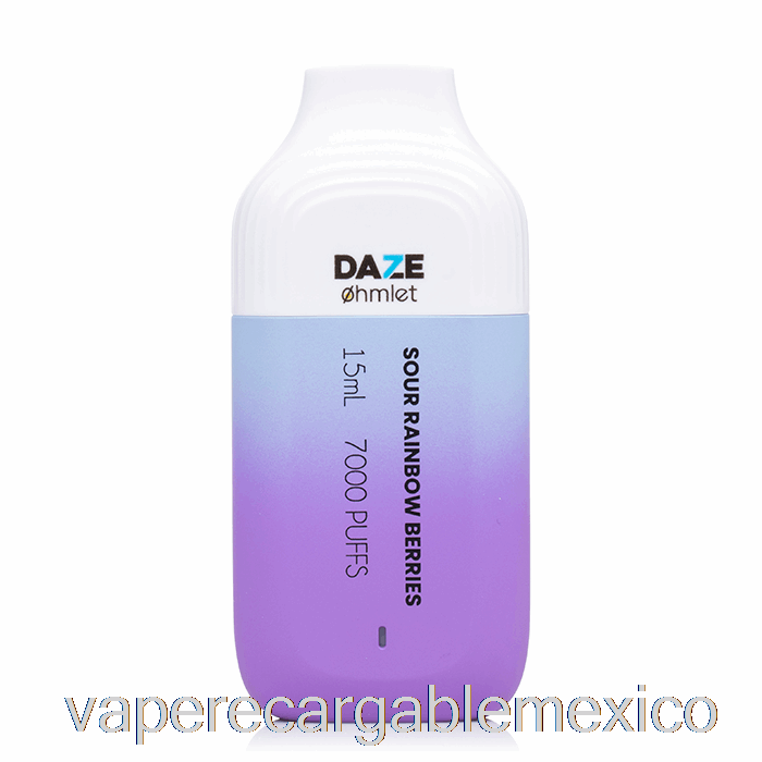 Vape Recargable 7 Daze Ohmlet 7000 0% Cero Nicotina Desechable Sour Rainbow Berries